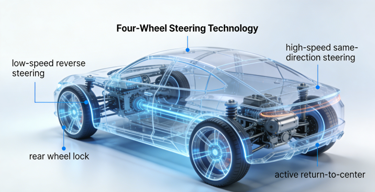 四轮转向系统在低速场景的应用